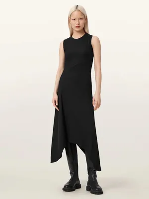 AllSaints Gia Maxi Dress - Black thumbnail 3