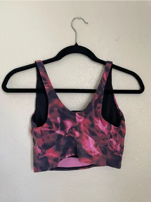 Lululemon Nulu Front Darting Yoga Bra Size 6 Intensity Pink Blossom Multi thumbnail 6