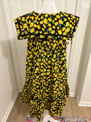 Anthropologie Maeve Flroal Collared Poplin Swing Mini Dress New Size Small thumbnail 8