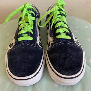Vans Old Skool Blue / Black Checkered shoes Women’s size 7.5 / Mens size 6 thumbnail 4