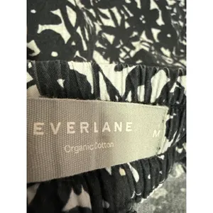 Everlane Women's Black White Floral High Waisted Casual Mini Shorts Size M thumbnail 4