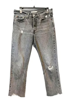 Levi’s Gray Wedgie Straight Leg Button Fly Jeans Size 6/28‎ thumbnail 1