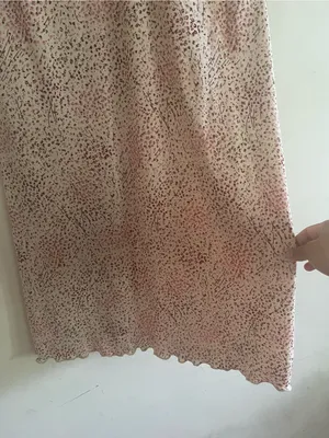 Vintage Y2K Cream Pink Ditsy Floral Print Midi Dress Small Coquette Romantic thumbnail 5