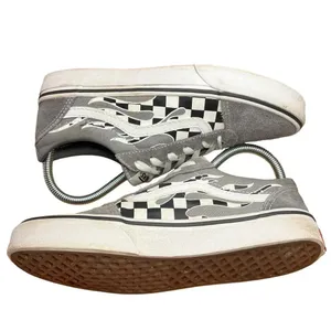 Vans White Filmore Decon Checkerboard Flames Suede Sneaker - Youth 5 / Women 6.5 thumbnail 2