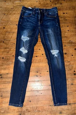 American Eagle distressed normcore size 6 stretchy jeggings thumbnail 1