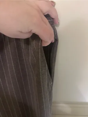 A New Day Women’s Gray Pinstripe Pull-On Pants thumbnail 3
