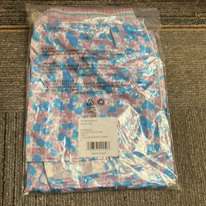 NWT Free People Pillow Talk Pajama Short Set Size L Cool Lavender Color Multi thumbnail 6
