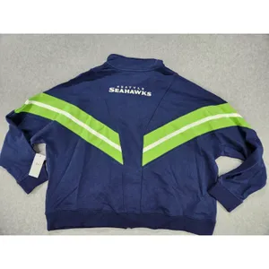 Women WEAR Erin Andrews Seattle Seahawks Yarn Dye Stripe Full-Zip Jacket Plus 3X thumbnail 11