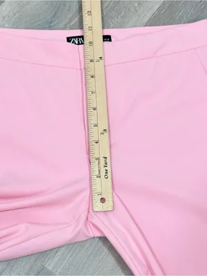 Zara Mid Rise Crop Ankle Trouser Dress Pants Pink Size 6 Office Career Chino thumbnail 11
