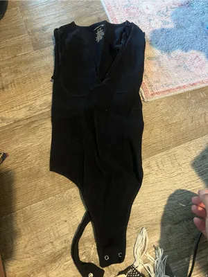 Free people intimately seamless black bodysuit small thumbnail 5
