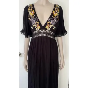 Lulu’s Puerto Vallarta Black Embroidered Maxi Dress thumbnail 6