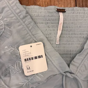 NWT Free People Veronica Embroidered Top Baby Blue Women's Size M $128 SOLD OUT thumbnail 3