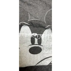 Disney Mickey‎ Mouse Grumpy Face Graphic Ringer T-Shirt Gray Black Large thumbnail 7