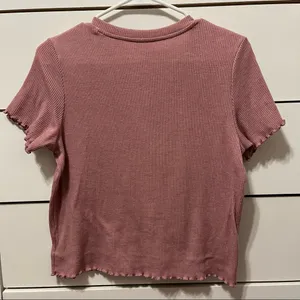 American Eagle Pink Ribbed Tee thumbnail 3