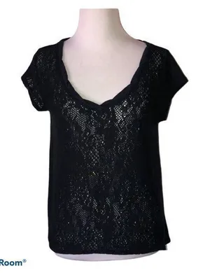 5/$30 🎈 Hollister small lace‎ navy blue top thumbnail 1