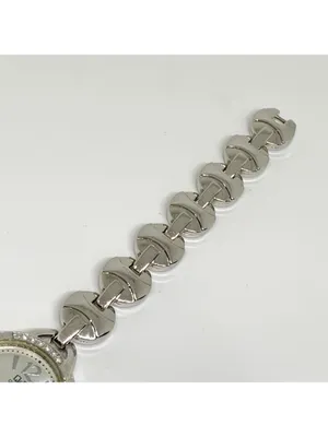 Q&Q SilverTone women’s watch 26mm quartz analog rhinestones up to 7.5” running thumbnail 5