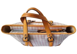 Coach - Plaid Tote Bag with Tan Accents & Hangtag thumbnail 3