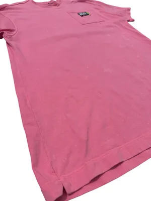 Nike Sportswear Retro 90s Washed T-Shirt Dress Pink Oversized Cotton Crew XL thumbnail 3