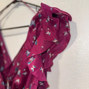 Free People Pretty Dayz Butterfly Wrap Crop Top Boho NWOT XL thumbnail 7