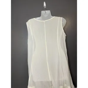 Source Unknown White Tiered Flowy Maxi Dress Womens 36 Sleeveless V Neck Boho Summer Casual thumbnail 8