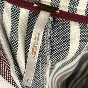Free People‎ Mod Blue & Red Stripe Linen Crop Pants 2 thumbnail 6