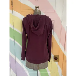 UGG Clara Hoodie Womens M Plum Purple Full Zip Fitted Stretch Sweatshirt thumbnail 4