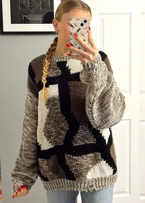 Street Scenes Vintage Patterned Knit Sweater thumbnail 1