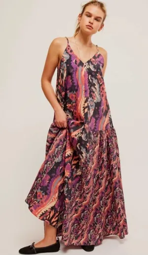 Free People Everything and More maxi slip Dress‎ Sz M thumbnail 1