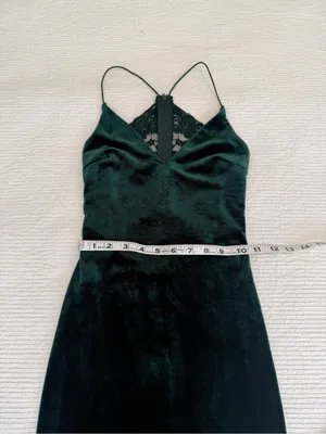 B. Darlin green velvet and lace dress size 0 thumbnail 8