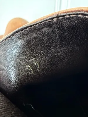 Prada Monolith Brown Leather Chunky Platform Chelsea Boots size 37 thumbnail 9