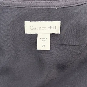 Garnet Hill Gray‎ Embroidered V Neck 3/4 Sleeve Dropped Waist Dress Size 8 thumbnail 9