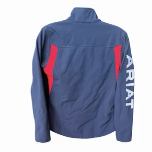 Ariat Team Women's Size XS Jacket Blue‎ & Red Softshell Full-Zip Ariat Spell Out thumbnail 4
