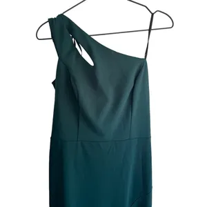 XSCAPE Lucy Long‎ Scuba 14 Green Crepe One Shoulder Dress thumbnail 5