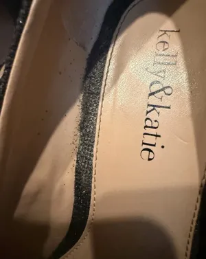Kelly & Katie Isabella Heels Size 8 1/2 M Black Sparkle thumbnail 7