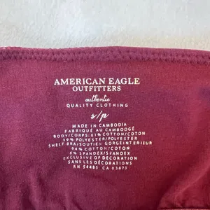 American Eagle Outfitters‎ Maroon Top Size Small thumbnail 2