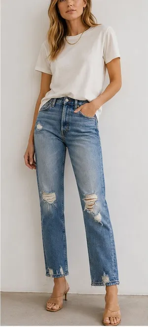 MOTHER The Tomcat Ankle Shred The Confession Jeans‎ 24 Distressed thumbnail 1