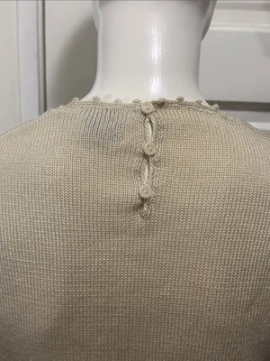 Vintage Unbranded Cotton Cream Graphic Crewneck Sweater Size Large thumbnail 10