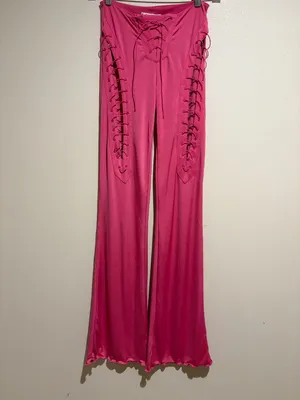 I.AM.GIA Nyx Hot Pink Lace Up Flare Pants thumbnail 2