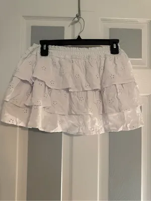 Altar'd State Tiered Eyelet Ruffle Mini Skort thumbnail 5