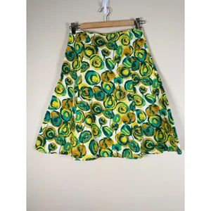 Boden Womens Green Yellow Abstract Floral A-Line‎ Mini Skirt With Pockets Sz 4 thumbnail 4