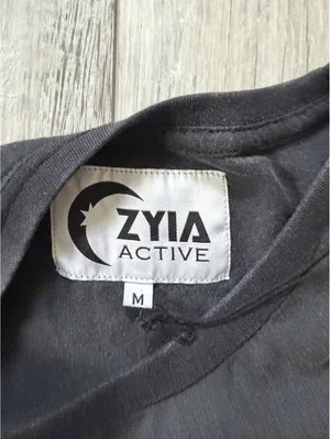 NWT Zyia active graphic mineral wash affirmation vintage muscle tank size medium thumbnail 4