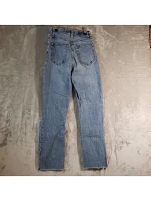 Abercrombie & Fitch The Ankle Straight Ultra High Rise Medium Wash Jeans 24 thumbnail 2