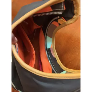 Kipling Delano Clutch Bag Black Orange Shoulder Bag thumbnail 8
