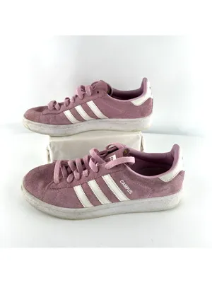 Adidas Campus Mens 5 Womens 6 00s Pink and White Suede Low Top Sneakers thumbnail 2