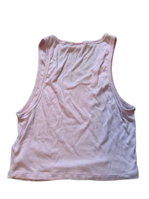 Aritzia Sunday Best Baby Pink Ribbed Tank Medium thumbnail 3