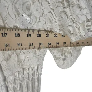 Miss Me Y2k‎ Women's Small White Cottage Western Kimono Coastal Cowgirl Top thumbnail 8