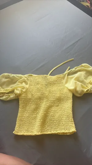 Love Tree Butter yellow blouse thumbnail 3