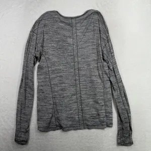 Lululemon 6 Top Sweat Embrace Long Sleeve Space Dye Camo Seal Grey Deep Coal thumbnail 5