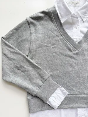 Z Supply Ellie Twofer Sweatshirt Size Small thumbnail 4