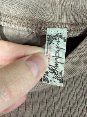 Free People Intimately Tan Ribbed Knit Coyote Rickie Mock Neck Long Sleeve Top thumbnail 3